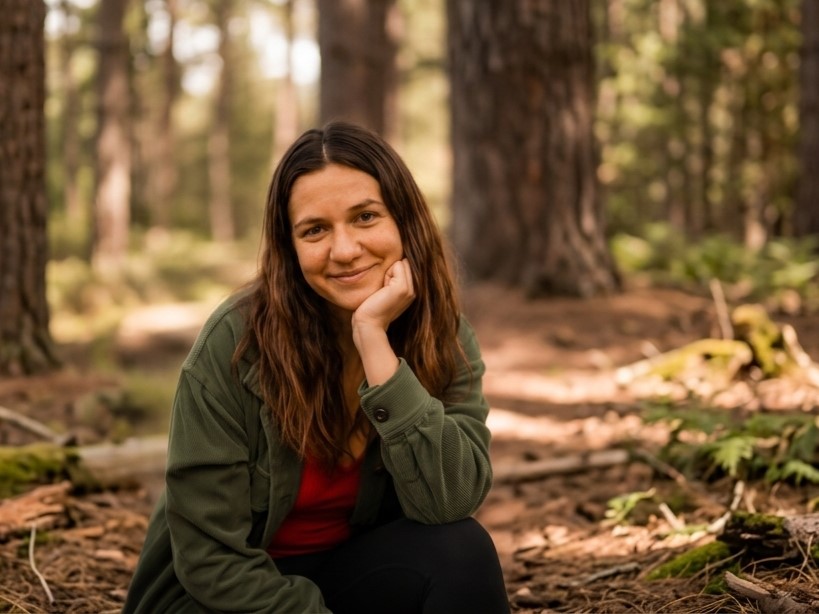 Babsi im Wald - yogalehrerin in bayreuth
